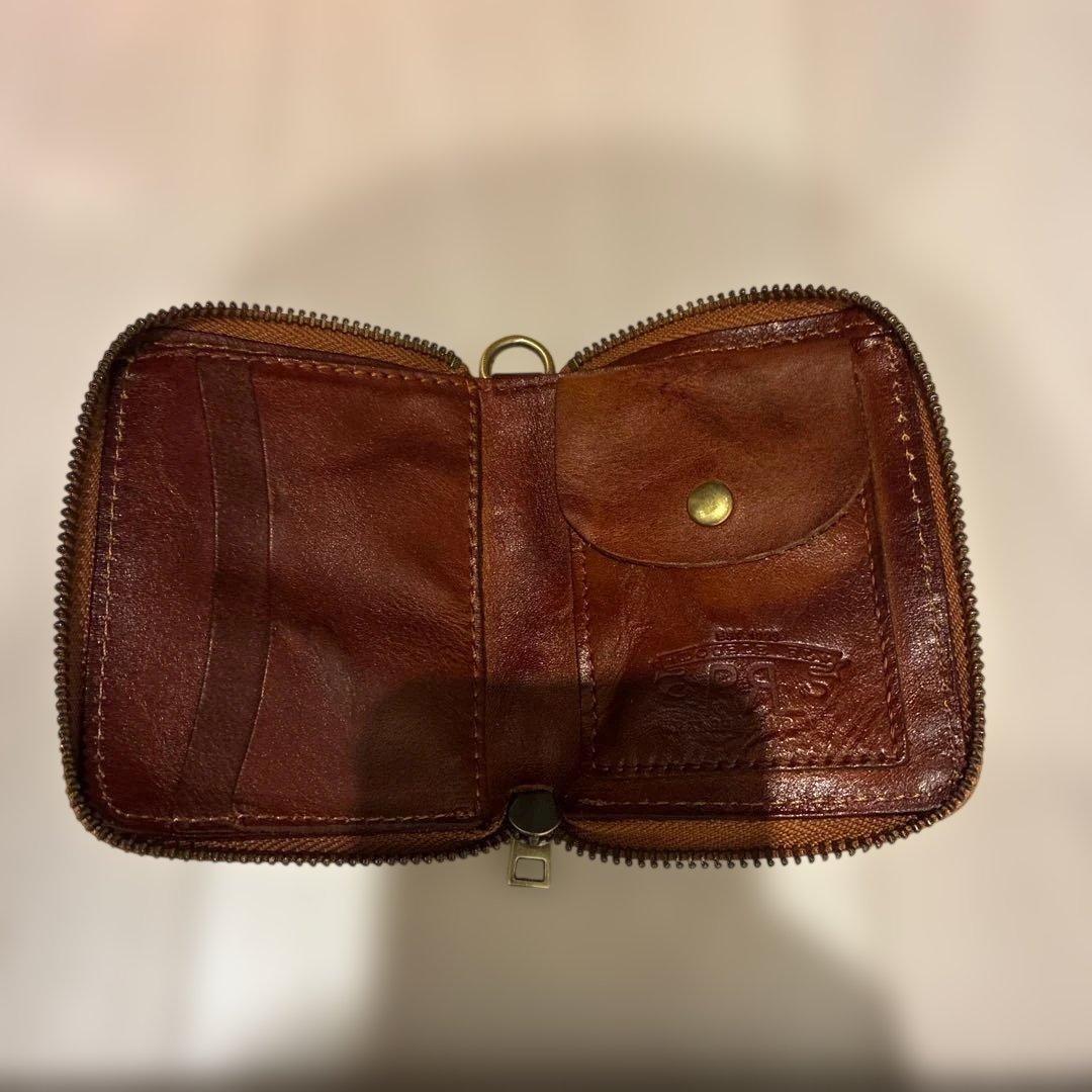 RRL レザー ジッパー財布 ブラウン