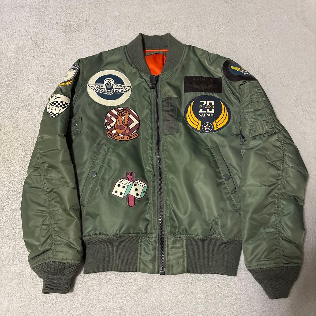 AVIREX MA-1 フライトジャケット オリーブグリーン　トップガンモデル