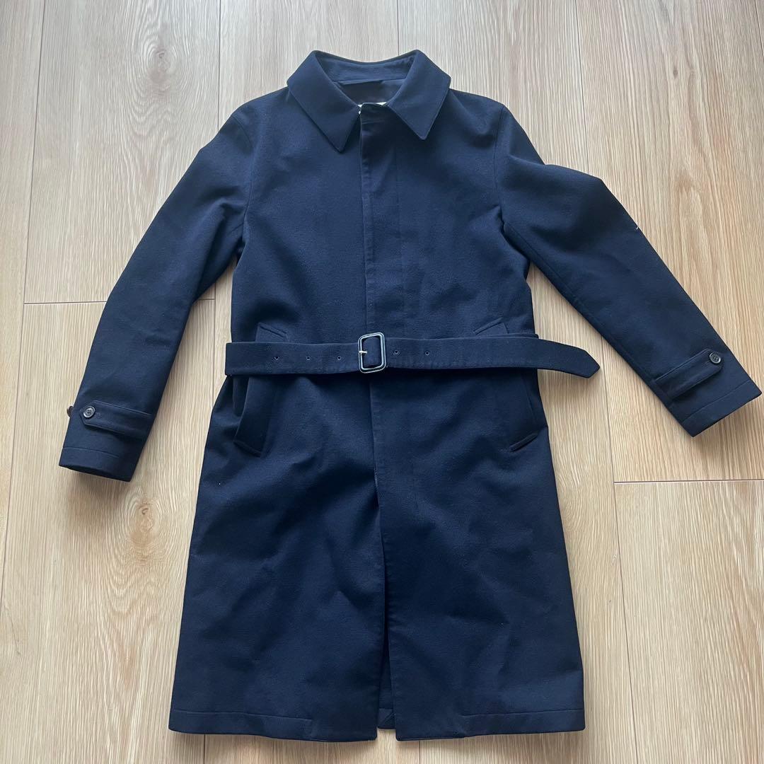 【Max】マッキントッシュ ステンカラーコート Lロロピアーナ ネイビー