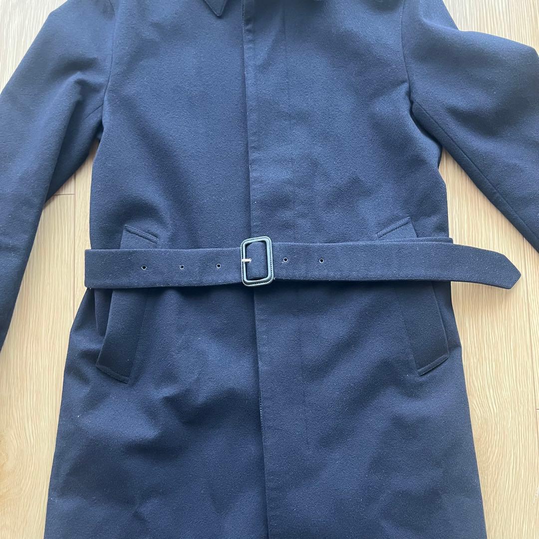 【Max】マッキントッシュ ステンカラーコート Lロロピアーナ ネイビー