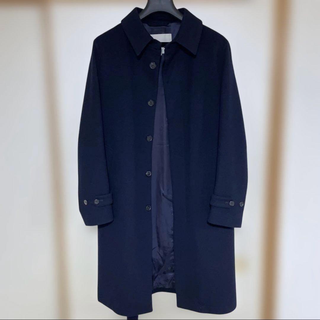 【Max】マッキントッシュ ステンカラーコート Lロロピアーナ ネイビー