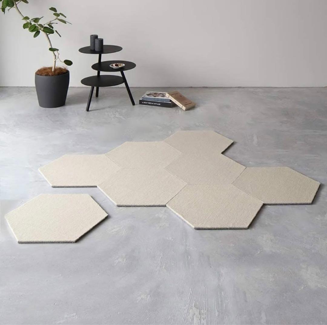 スミノエ／ホームタイル ロッカク（アイボリー） 14枚