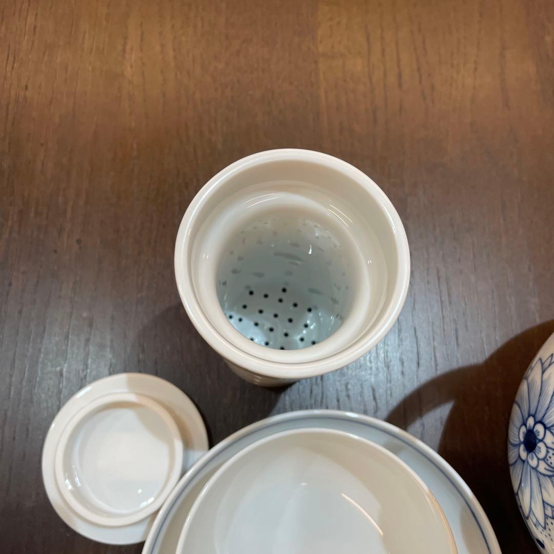 マイセン　ブルーオーキッド茶器急須セット