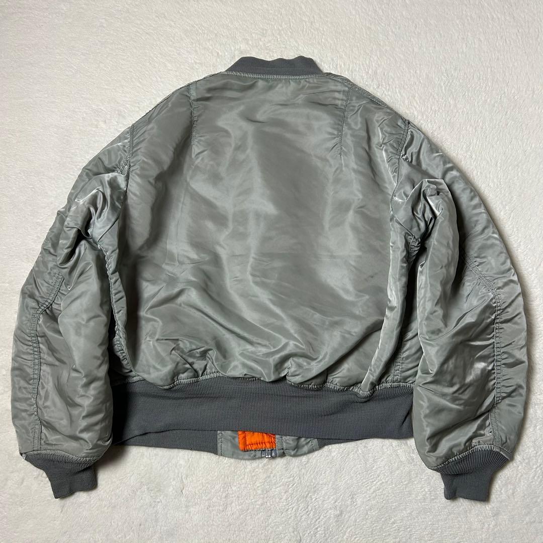 希少✨ 90s USA製 アルファ MA-1 グレー L フライトジャケット