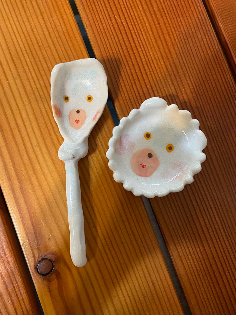 HIKARI MASUDA 増田光　マスダヒカリ　陶芸　くま　スプーン　豆皿