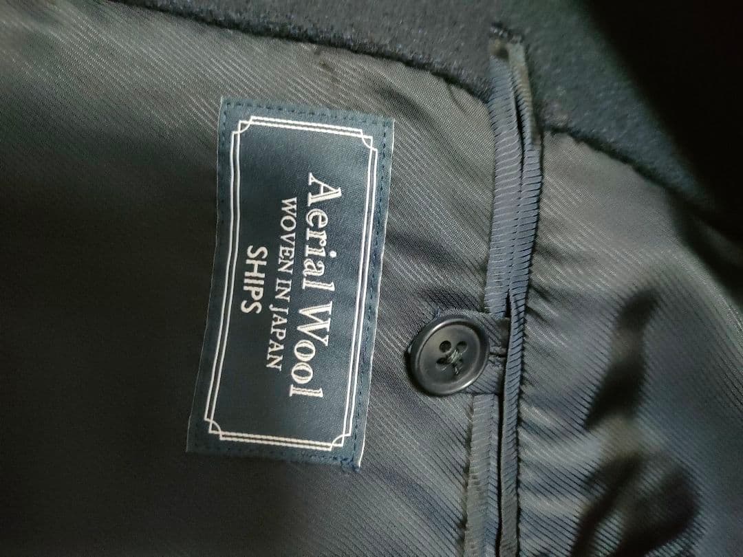 SHIPS SD ウール カーコート　ネイビー　M　シップス