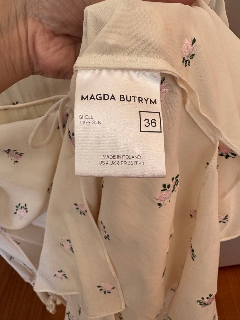 MAGDA BUTRYM 花柄シルクブラウス 36