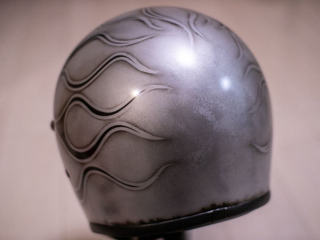 フルフェイス　ドラッグタイプ　クラシック　シルバーエイジング黒フレア