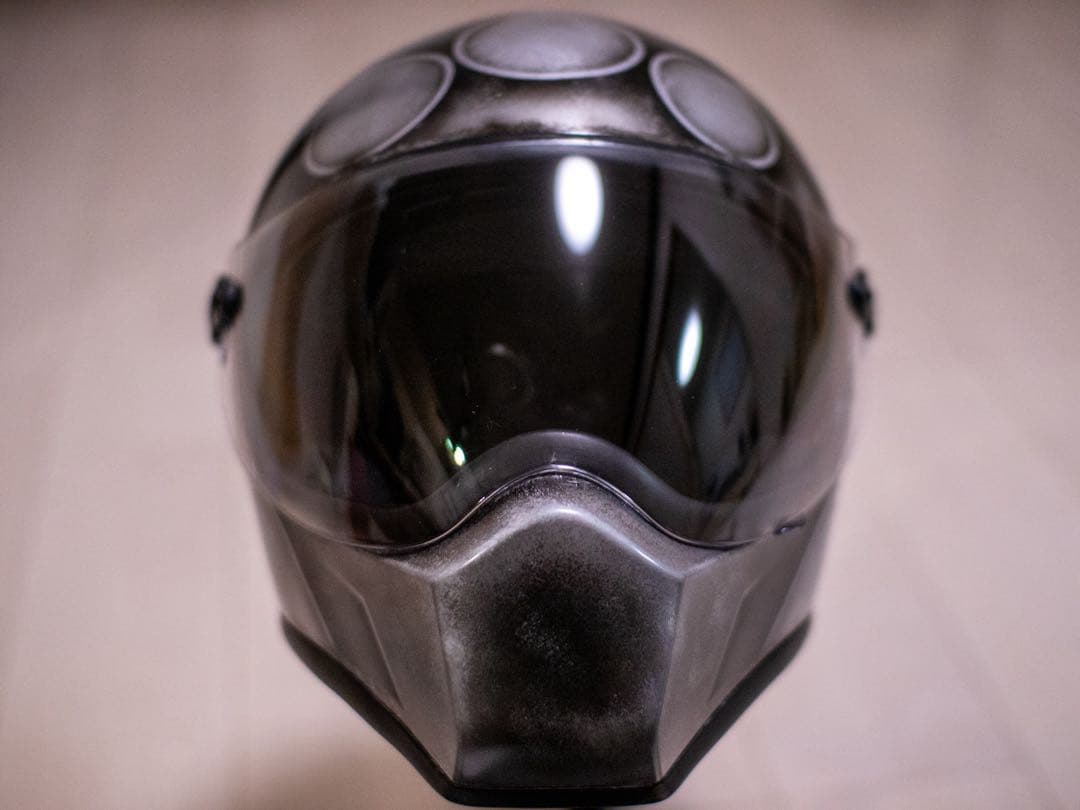 フルフェイス　ドラッグタイプ　クラシック　シルバーエイジング黒フレア