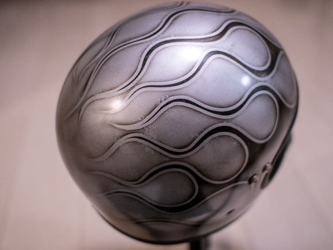 フルフェイス　ドラッグタイプ　クラシック　シルバーエイジング黒フレア