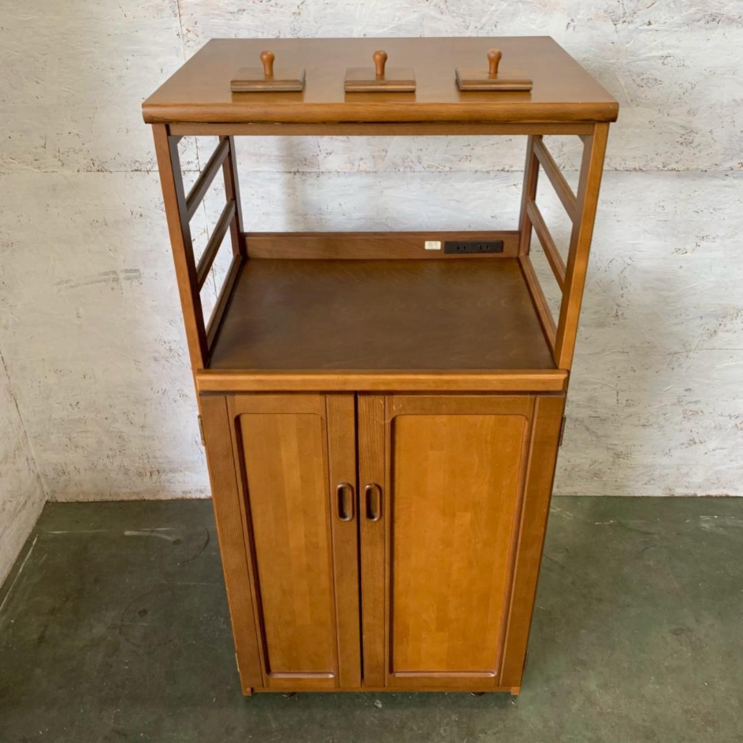 【カリモク】 キッチンボード キッチン収納 昭和レトロ アンティーク A0545