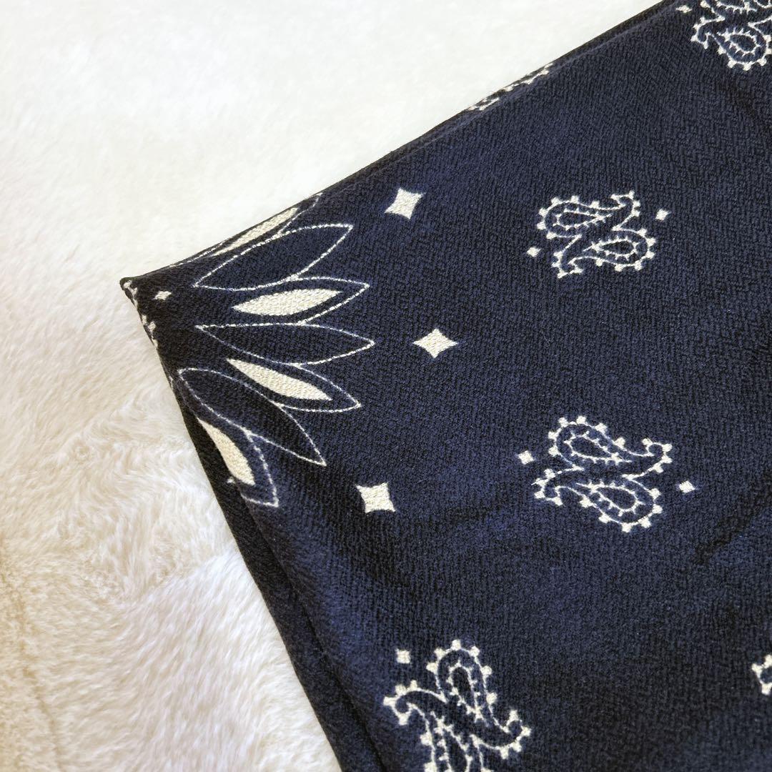 マニプリ　manipuri ペイズリー柄　ウールシルクストール　大判