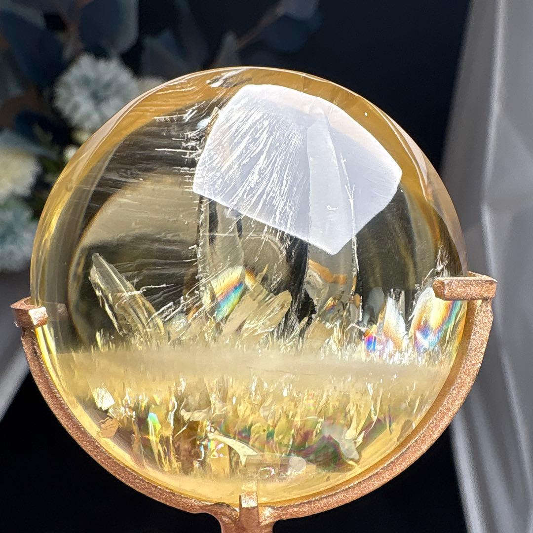 高品質 シトリン おはじき型♡♡No.2652