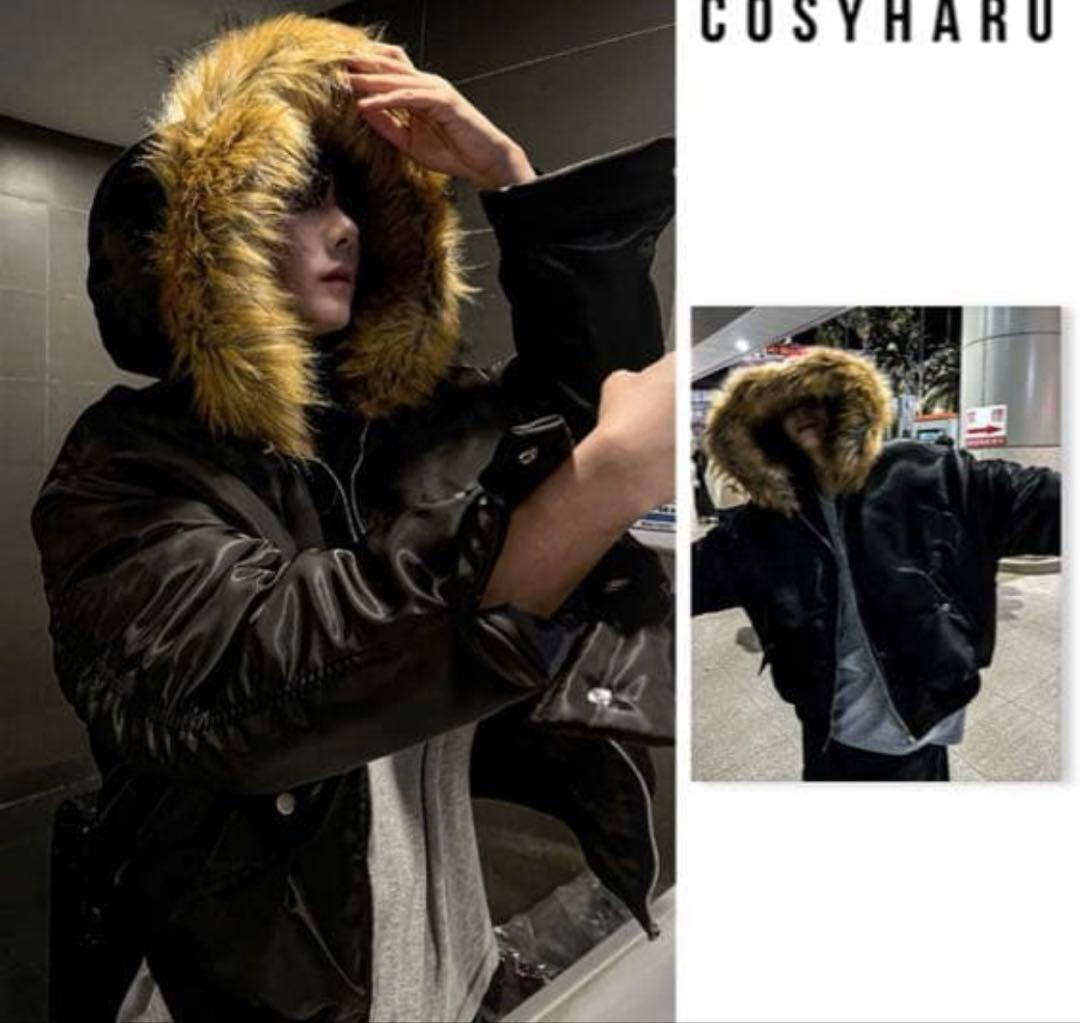 レザーファーダウンジャケット　COSYHARU