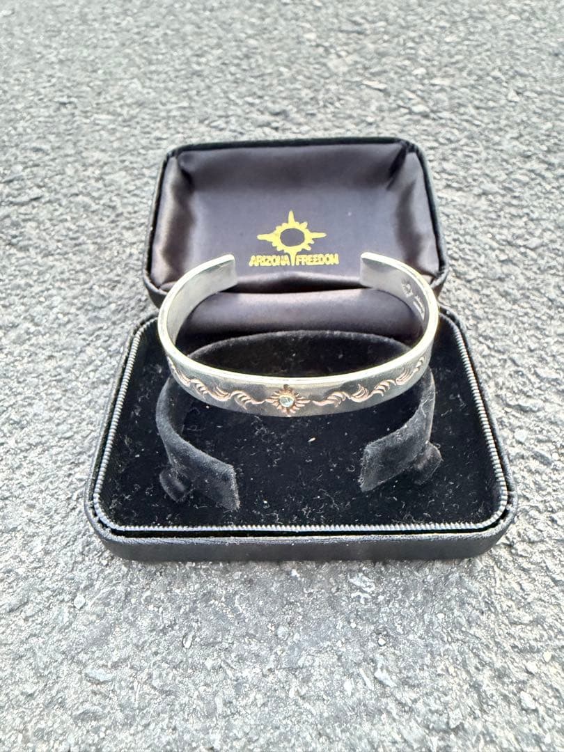 ARIZONA FREEDOM バングル 太陽神 唐草 シルバー925 K18