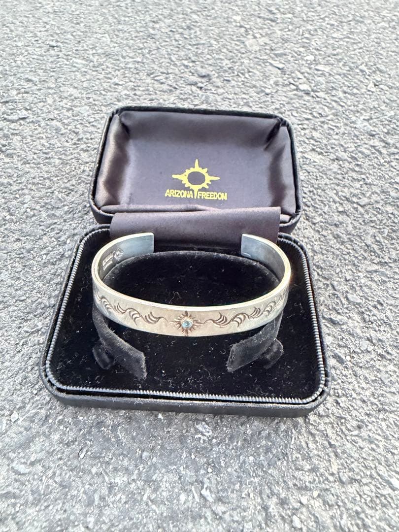 ARIZONA FREEDOM バングル 太陽神 唐草 シルバー925 K18