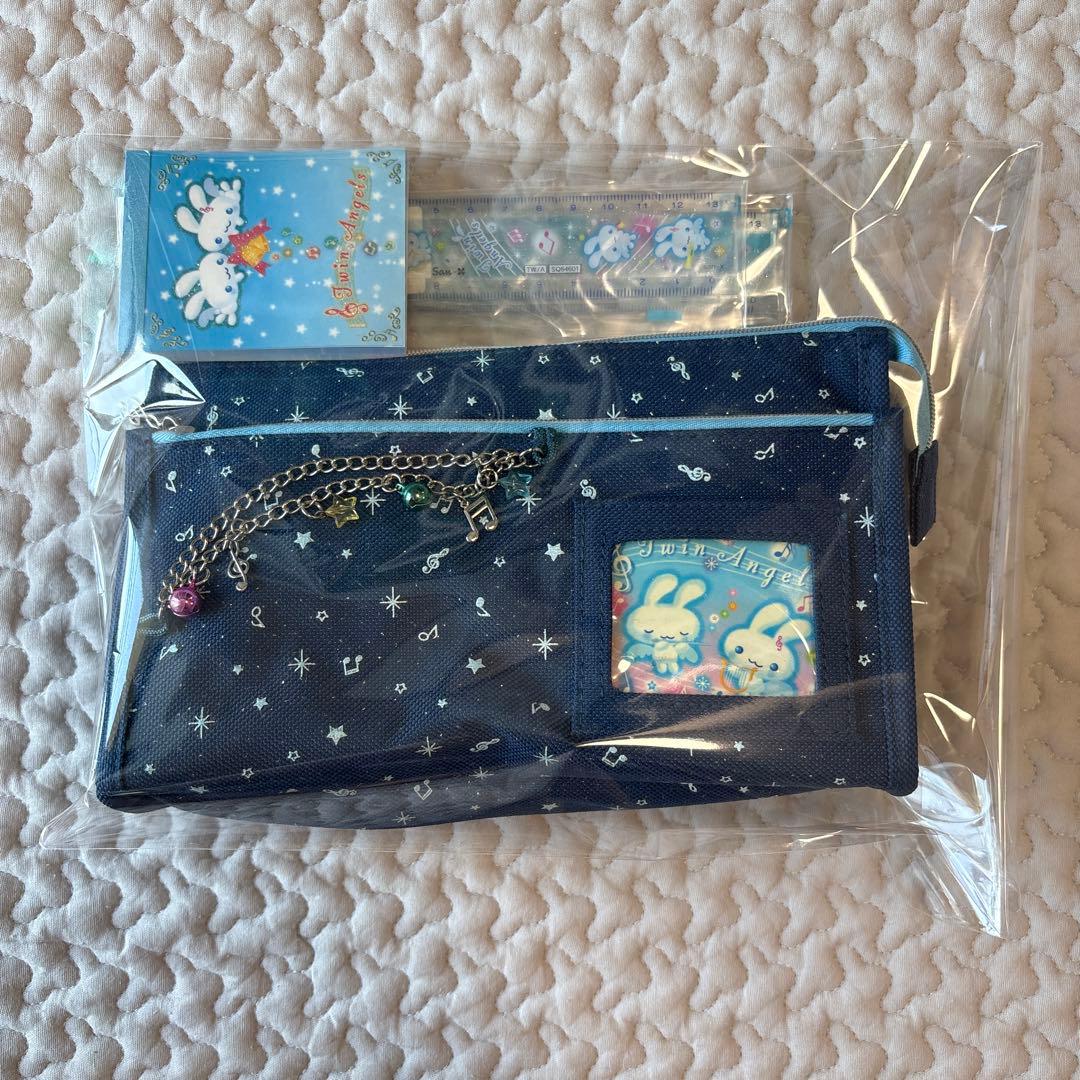 【未使用】サンエックス　ツインエンジェル　ペンケース　筆箱　文具　メモ帳　平成