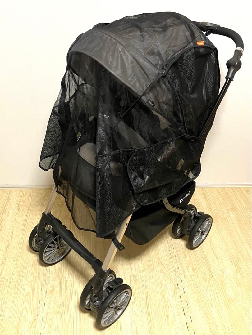 ✨美品 ✨遮熱メッシュカバー付き コンビ アンブレッタ 4キャス エッグショック