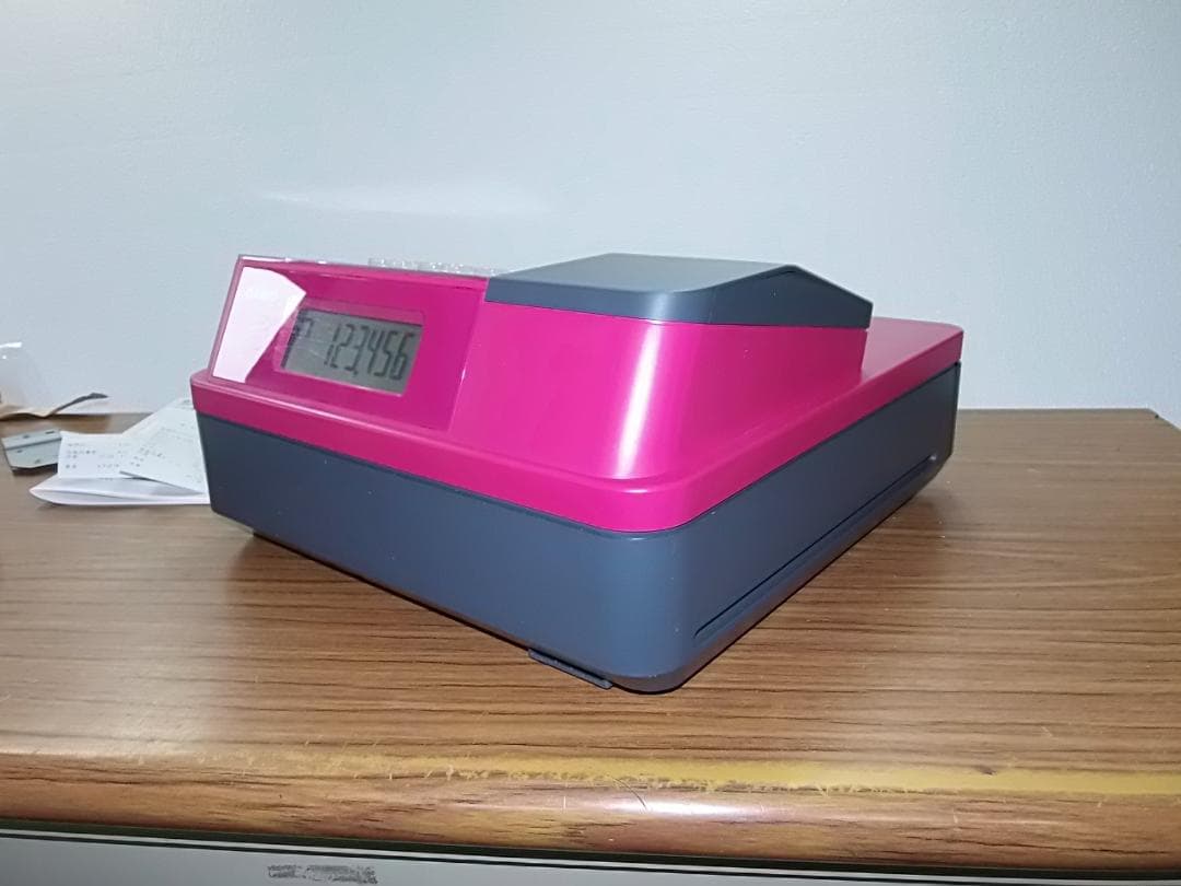 ピンク希少23簡単レジカシオ　SE-G1　NL-100　レジスター4部門軽減税率