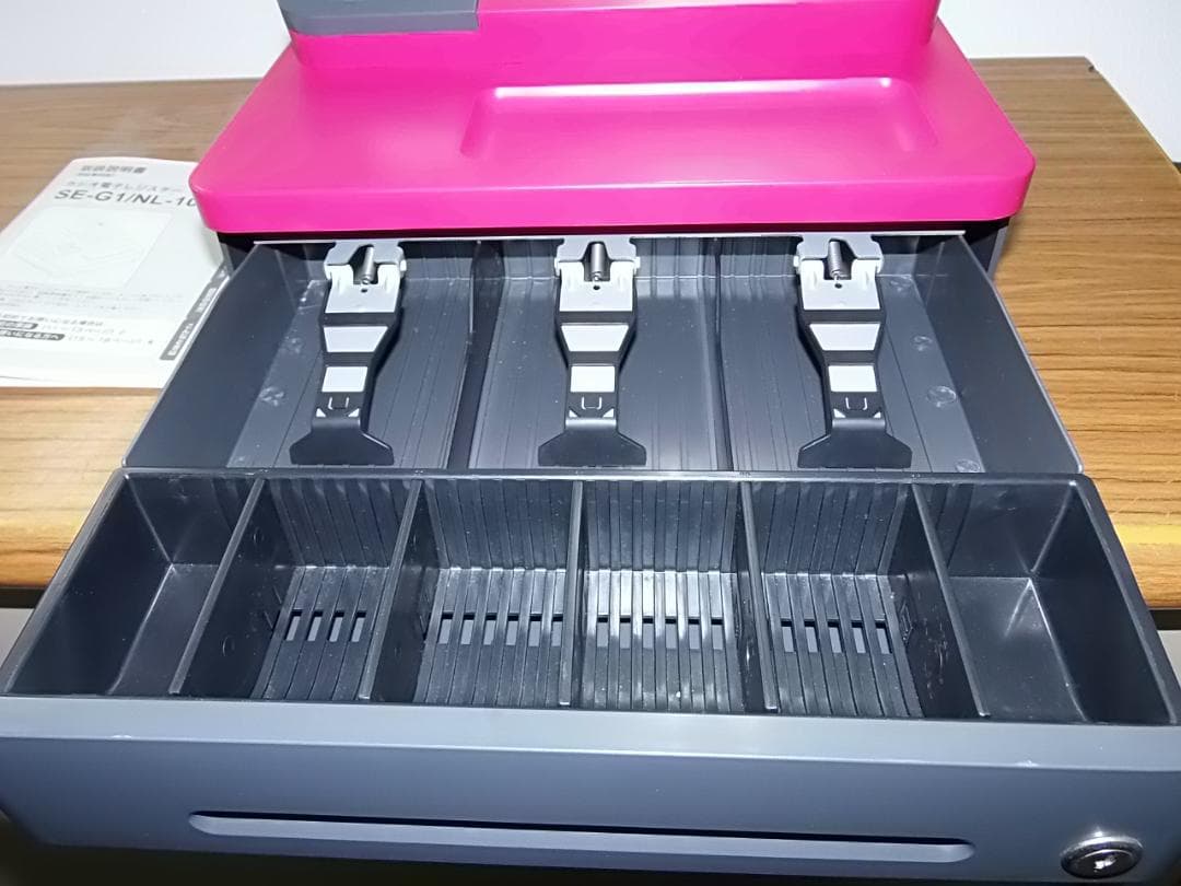 ピンク希少23簡単レジカシオ　SE-G1　NL-100　レジスター4部門軽減税率