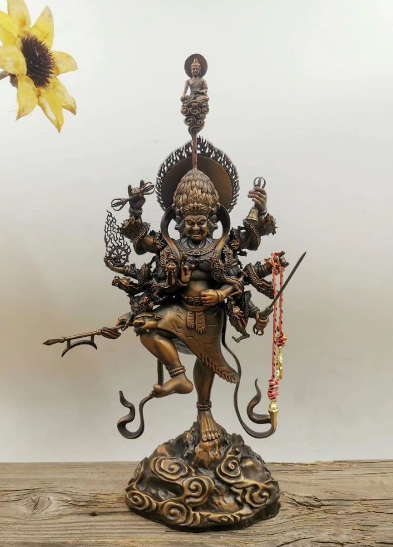 【修縁堂】密教仏像 明王像 烏枢沙摩明王 秽跡金剛 ふるいにかける版 古美術品