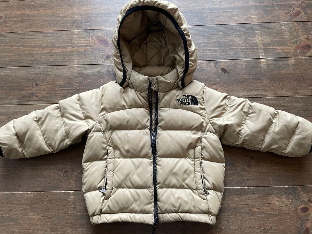 The North Face フード付きダウンジャケット ベージュ