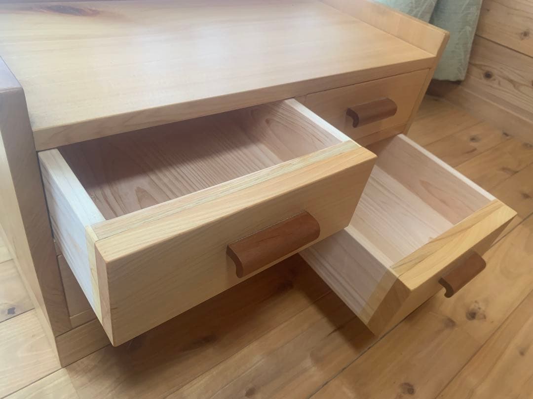 総檜✨桧✨リビング小物収納家具、電話台【MUKU】職人作品一点物