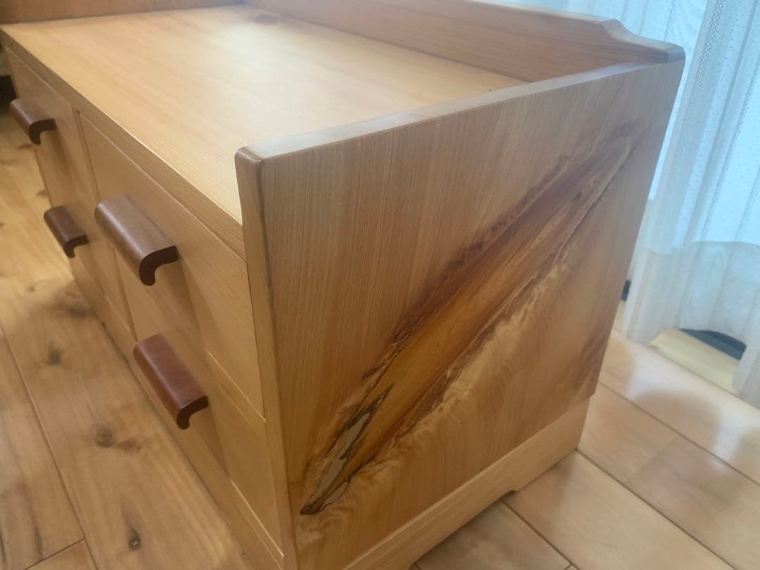 総檜✨桧✨リビング小物収納家具、電話台【MUKU】職人作品一点物