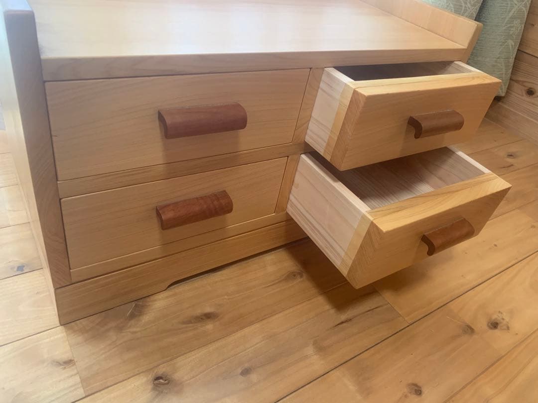 総檜✨桧✨リビング小物収納家具、電話台【MUKU】職人作品一点物