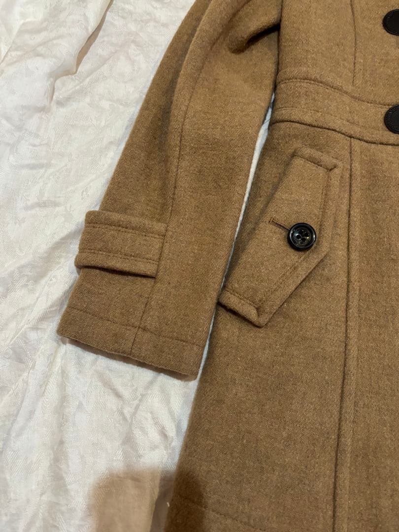 着用回数少なめ バーバリー ブルーレーベル ダッフルコート 38 ブラウン