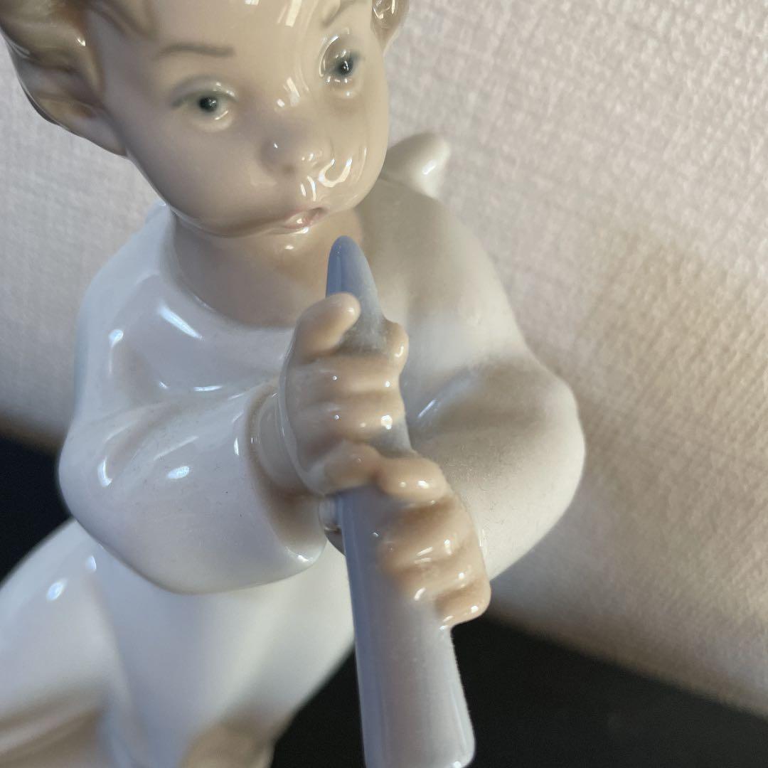美品 LLADRO／リアドロ フィギュリン／笛を吹く天使 　可愛い