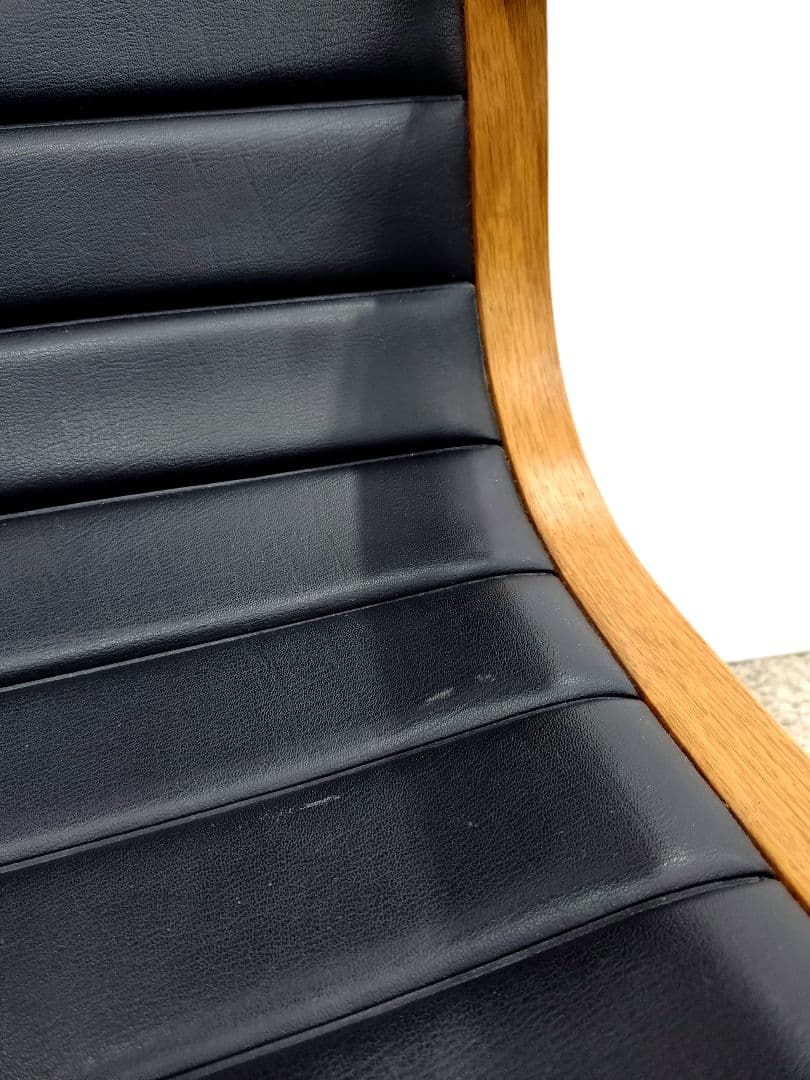 天童木工 ヘロンチェア ヴィンテージ品 ブラックレザー