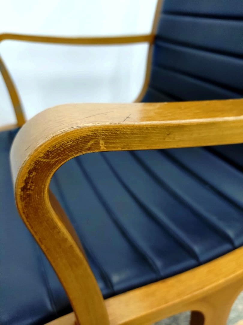 天童木工 ヘロンチェア ヴィンテージ品 ブラックレザー