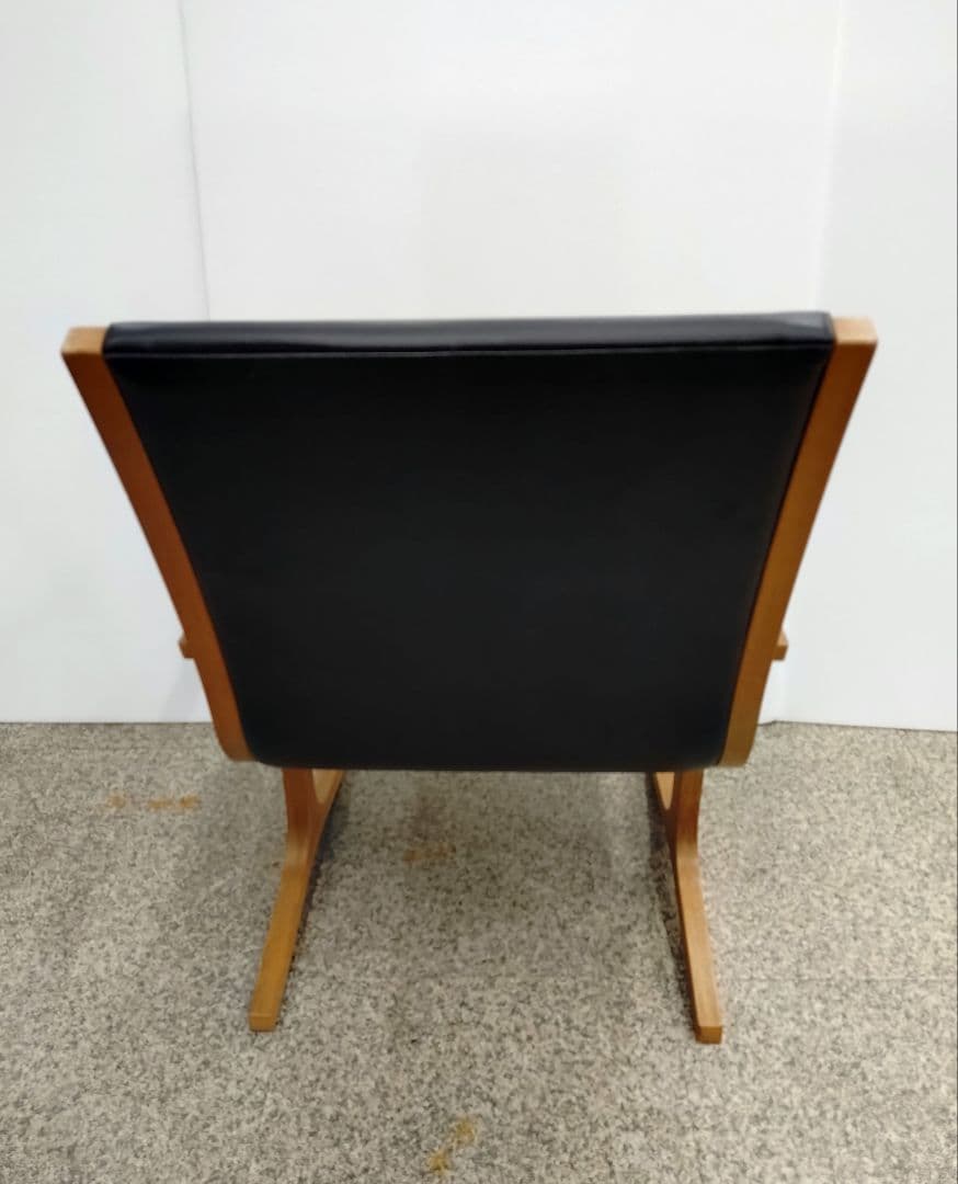 天童木工 ヘロンチェア ヴィンテージ品 ブラックレザー