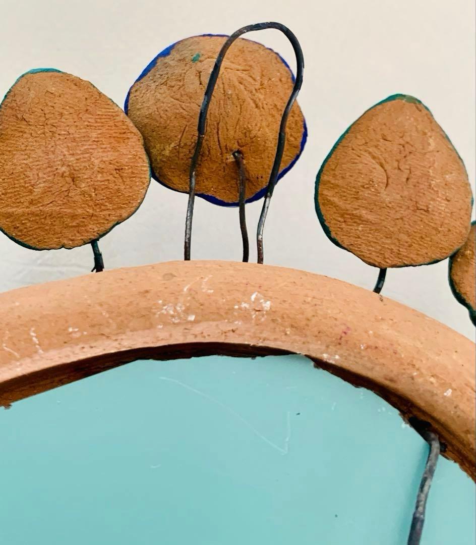 メキシコ メテペック 生命の樹 壁掛け鏡 陶芸 工芸品 民芸品 インテリア