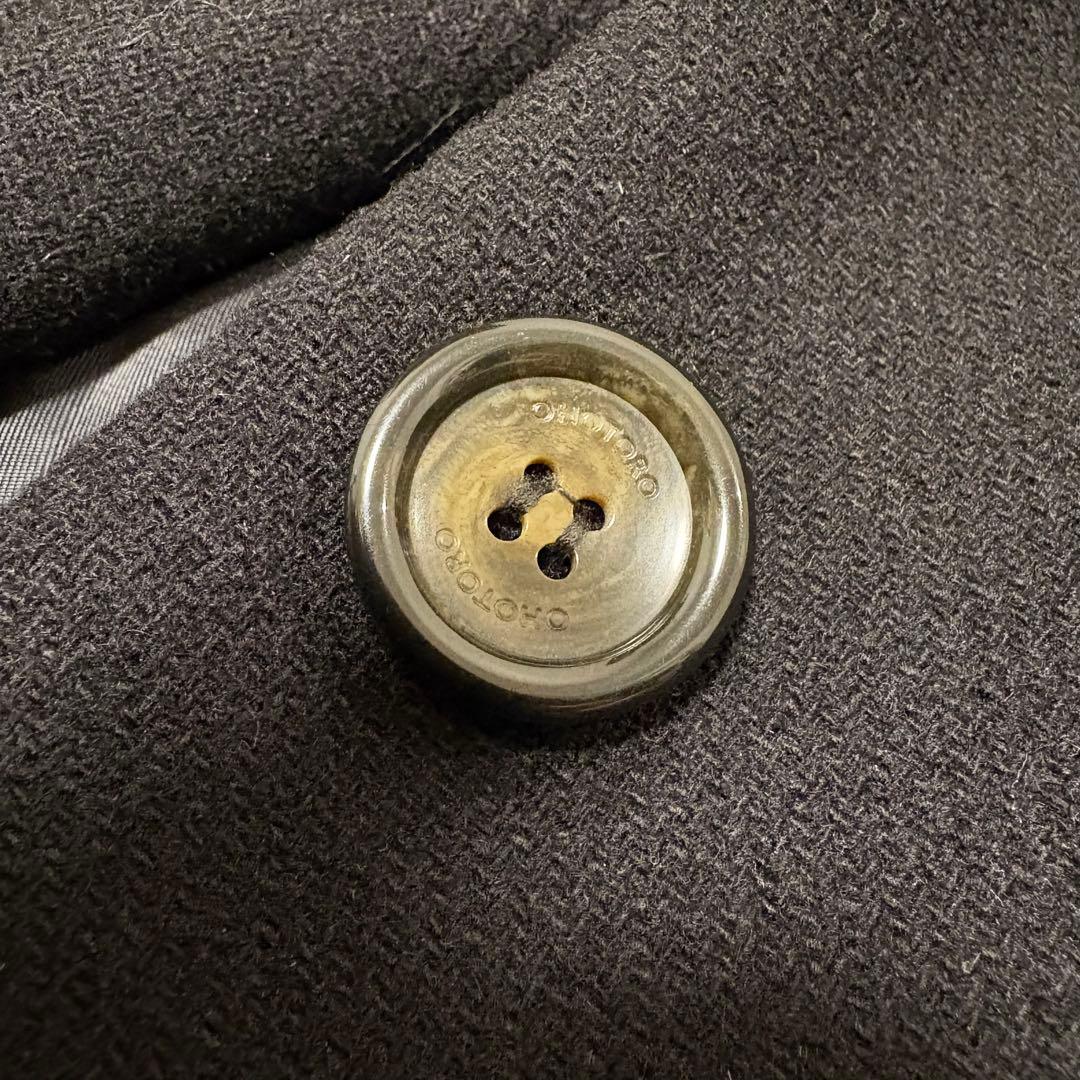 【極美品】OHOTORO Dublin Coat ベルト付き ウールコート 黒