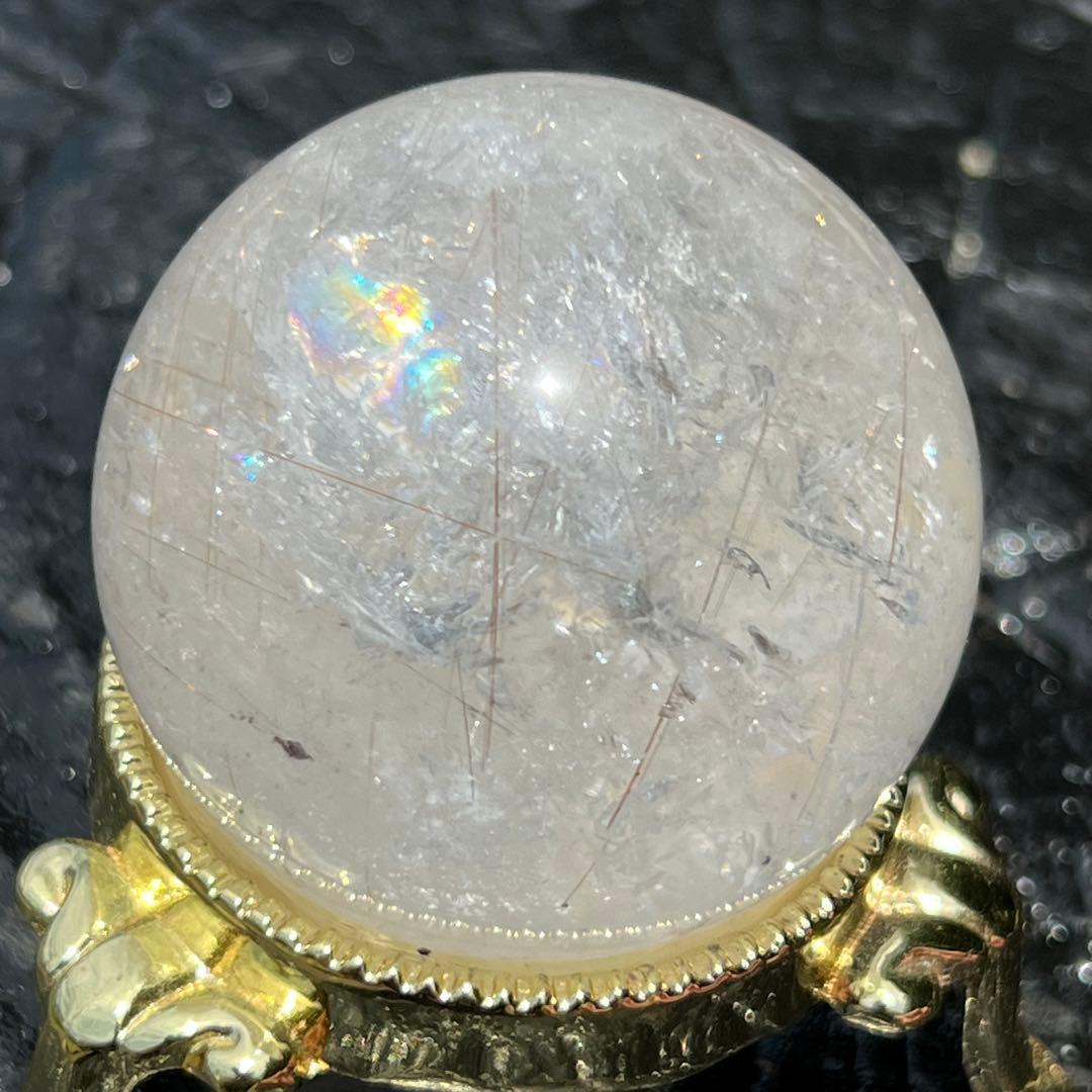 ✨キラッキラ✨ゴールドルチルインクォーツ 丸玉 天然石 パワーストーン 原石