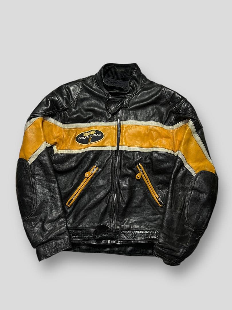 1990‘s Leather Riders Jacket Moto Mod