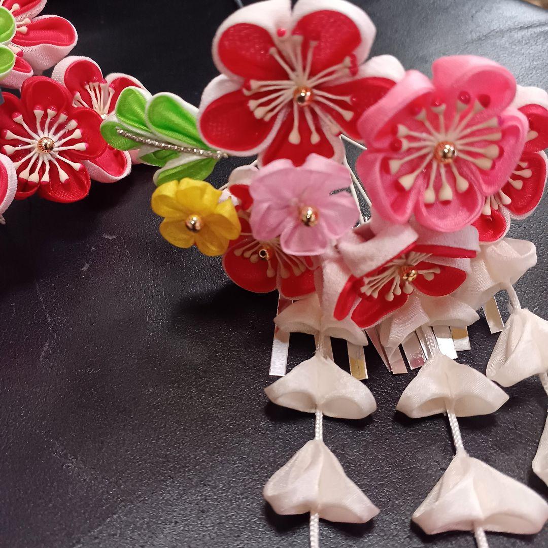 豪華【髙島屋】七五三髪飾り　勝山かんざし　和装髪飾り　日本髪　つまみ細工一度使用