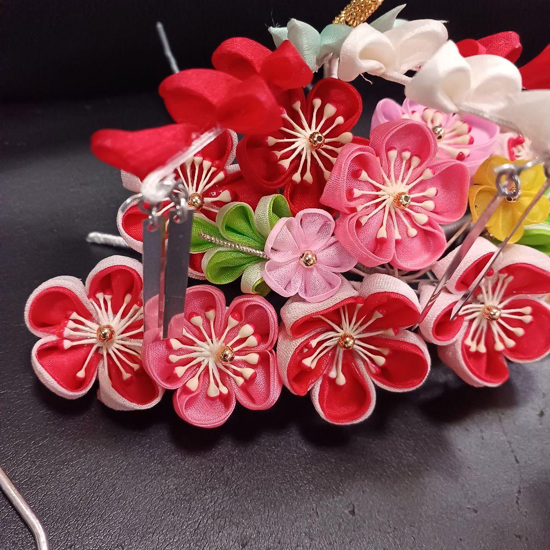 豪華【髙島屋】七五三髪飾り　勝山かんざし　和装髪飾り　日本髪　つまみ細工一度使用