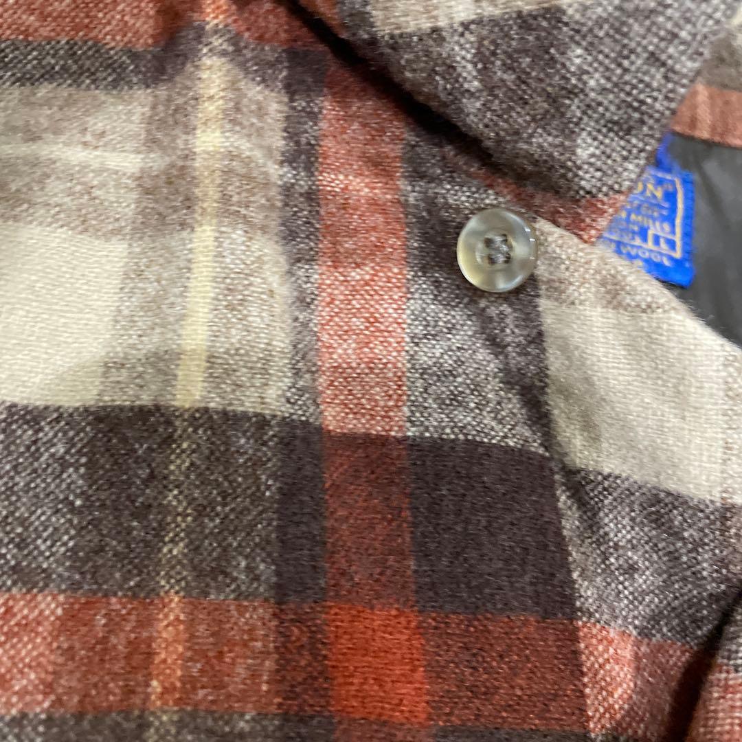 70s ペンドルトン ボードシャツ USA製 ブラウン　開襟　ビンテージ