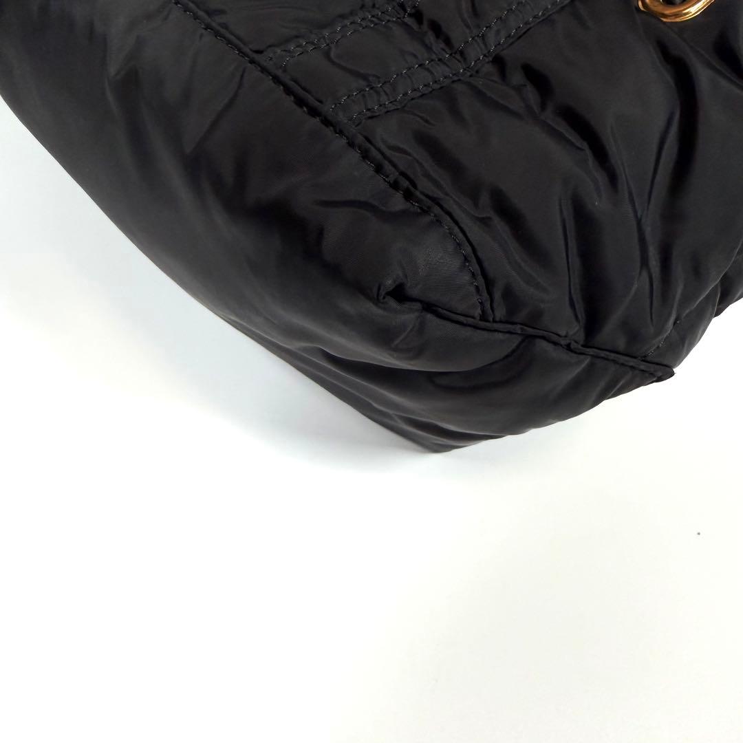 【美品】シータパランティカ　トートバッグ　ナイロン　ゴールド金具　ブラック