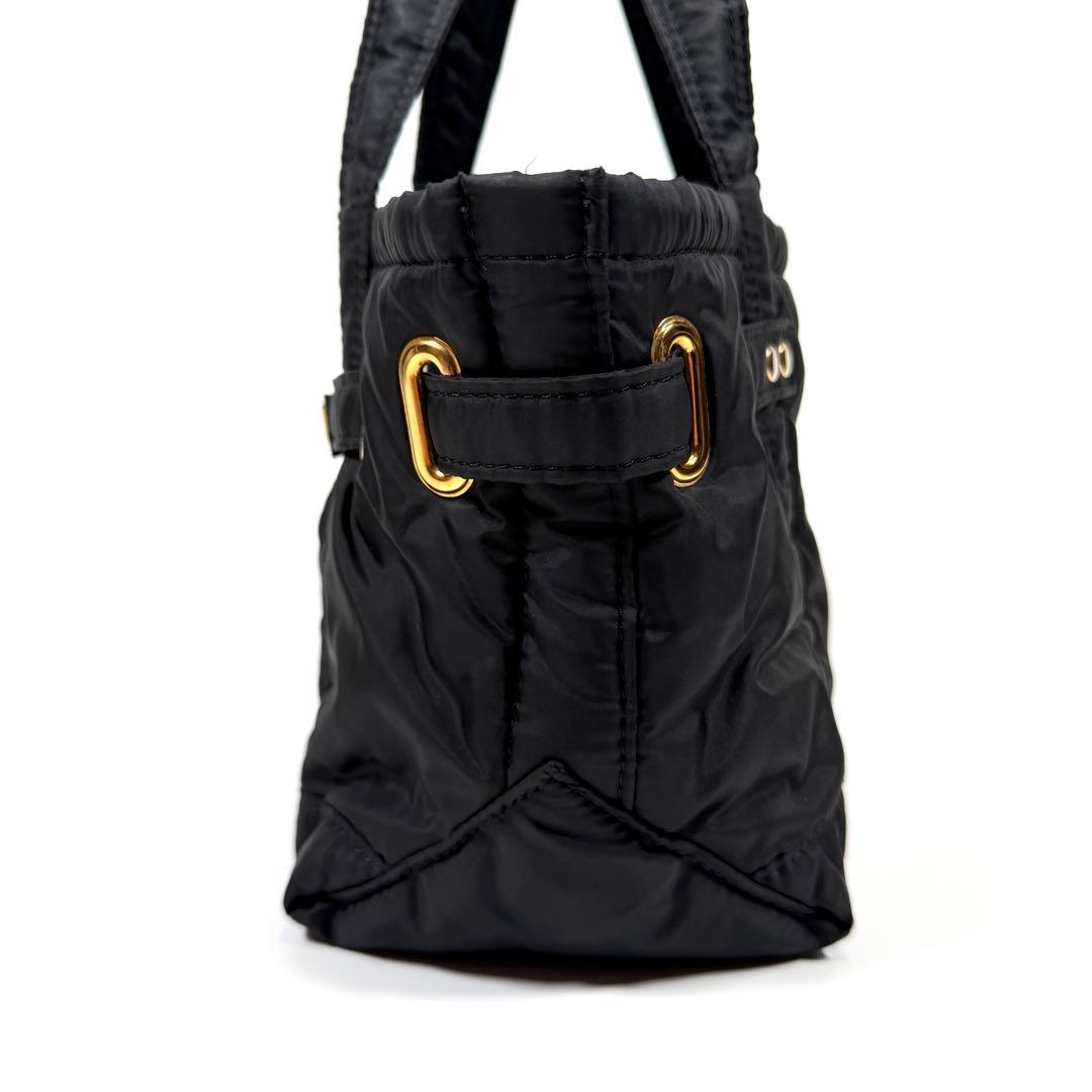 【美品】シータパランティカ　トートバッグ　ナイロン　ゴールド金具　ブラック