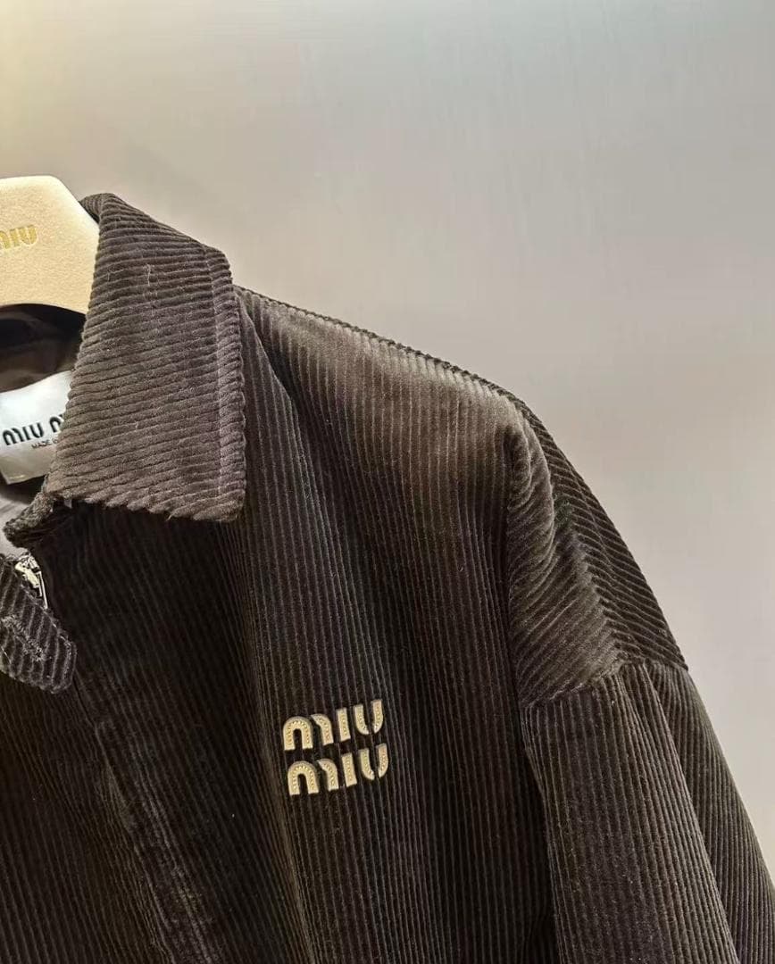 miu miu ダークブラウン コーデュロイ ジャケット 42