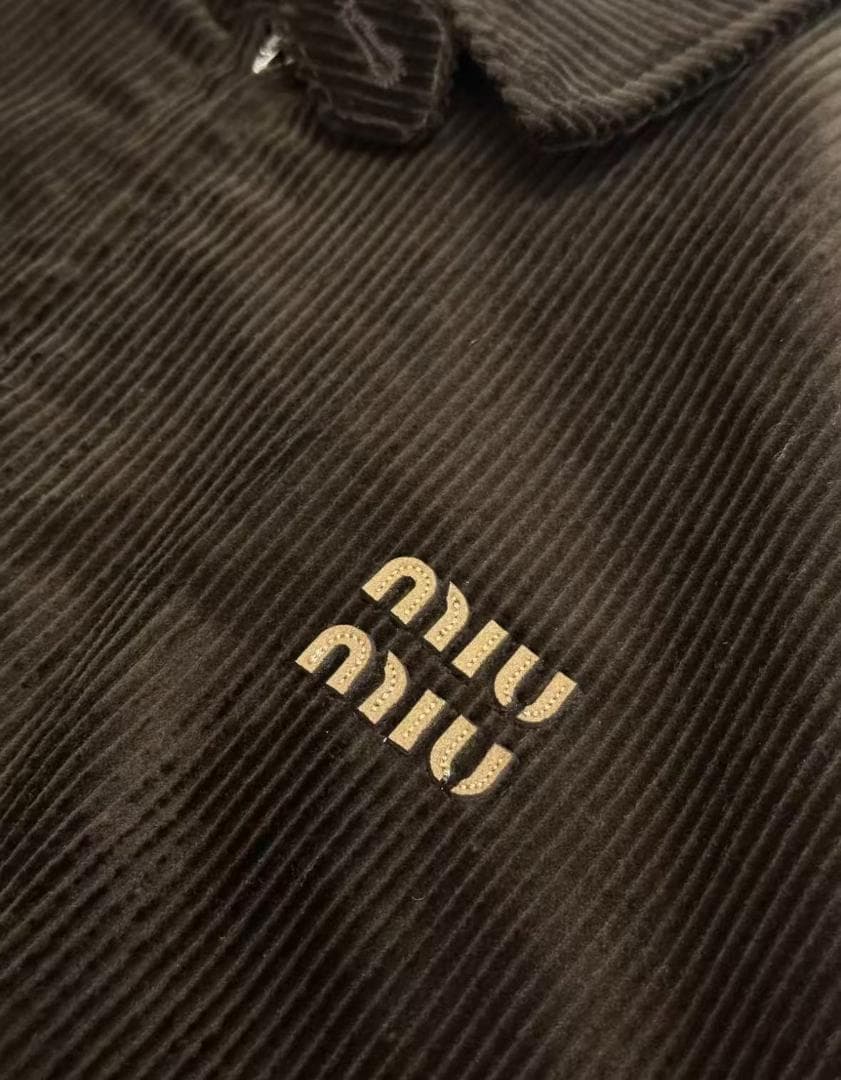 miu miu ダークブラウン コーデュロイ ジャケット 42