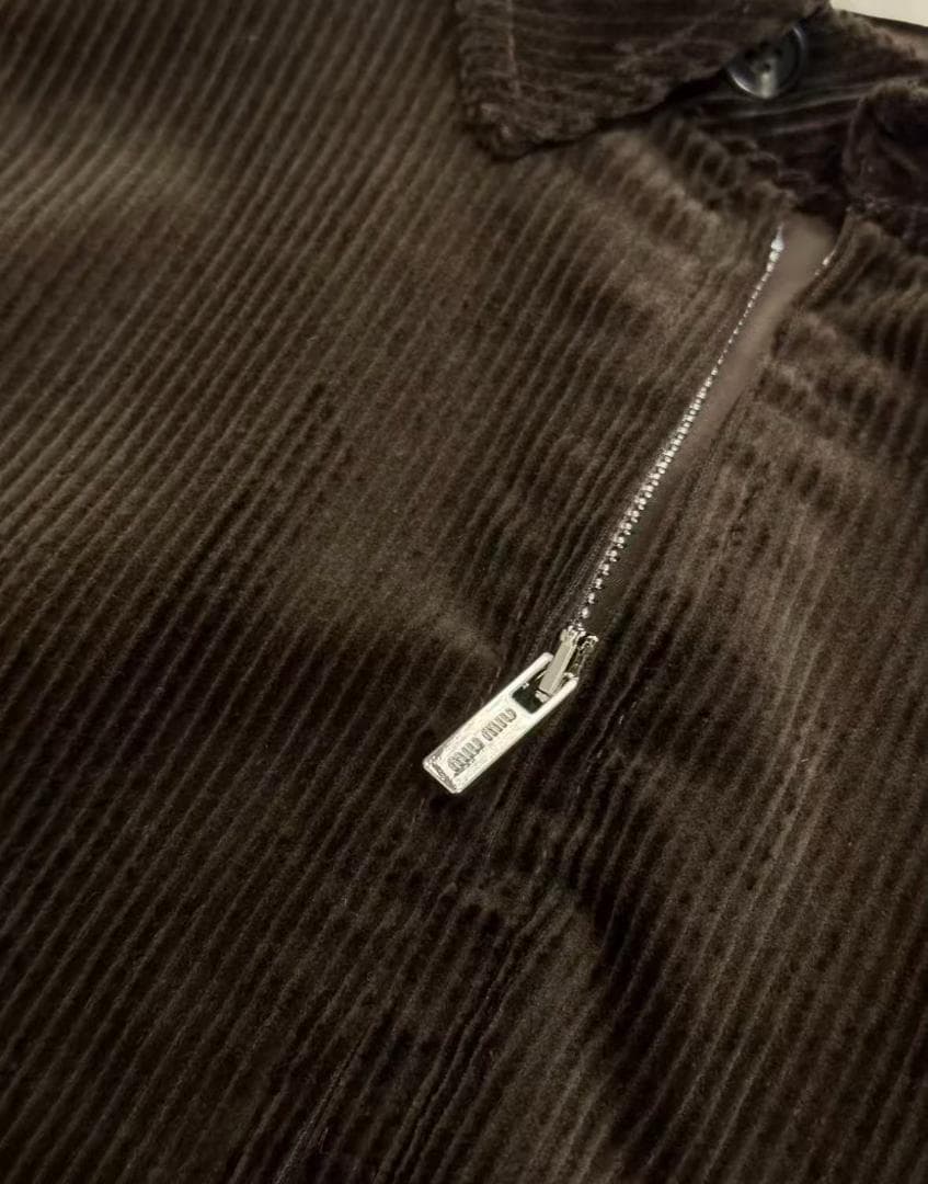 miu miu ダークブラウン コーデュロイ ジャケット 42