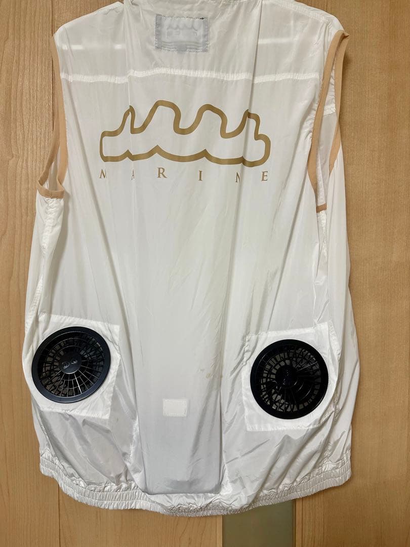 MUTU MARINE 空調　ファン付きベスト ホワイト✖️ベージュ