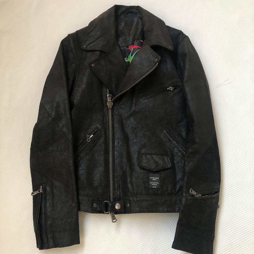 極美品！OF THE NEIGE STYLE 馬革 ダブルライダース 42 裏柄