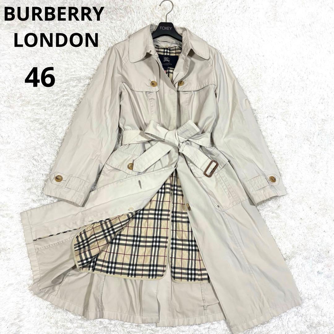 バーバリーロンドン　大きいサイズ　トレンチコート　チェック　ライナー　46