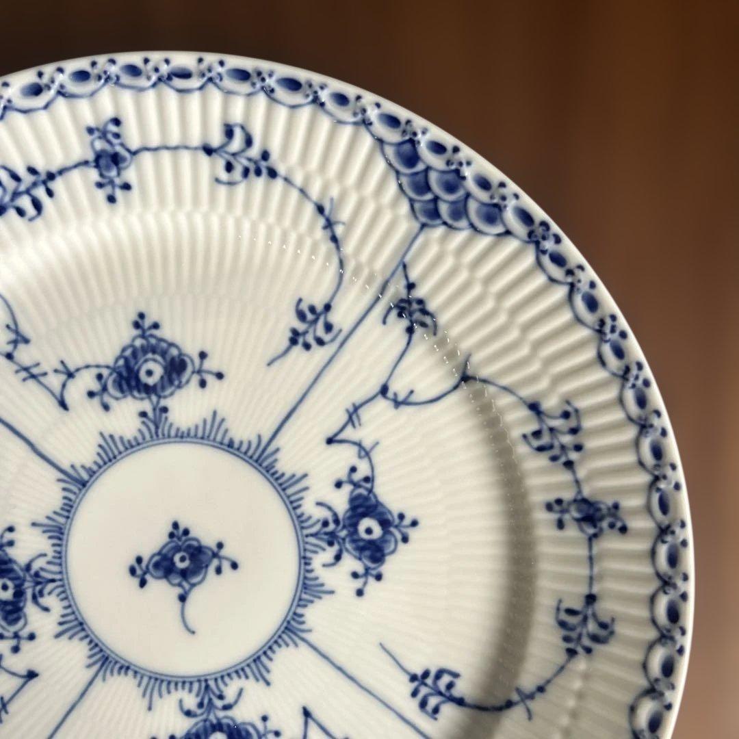 ロイヤルコペンハーゲン　ブルーフルーテッド　ハーフレース　プレート　大皿